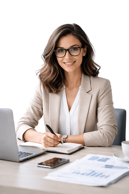 Professional reviewing career documents.